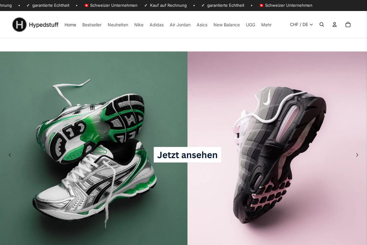 Hypedstuff homepage screenshot