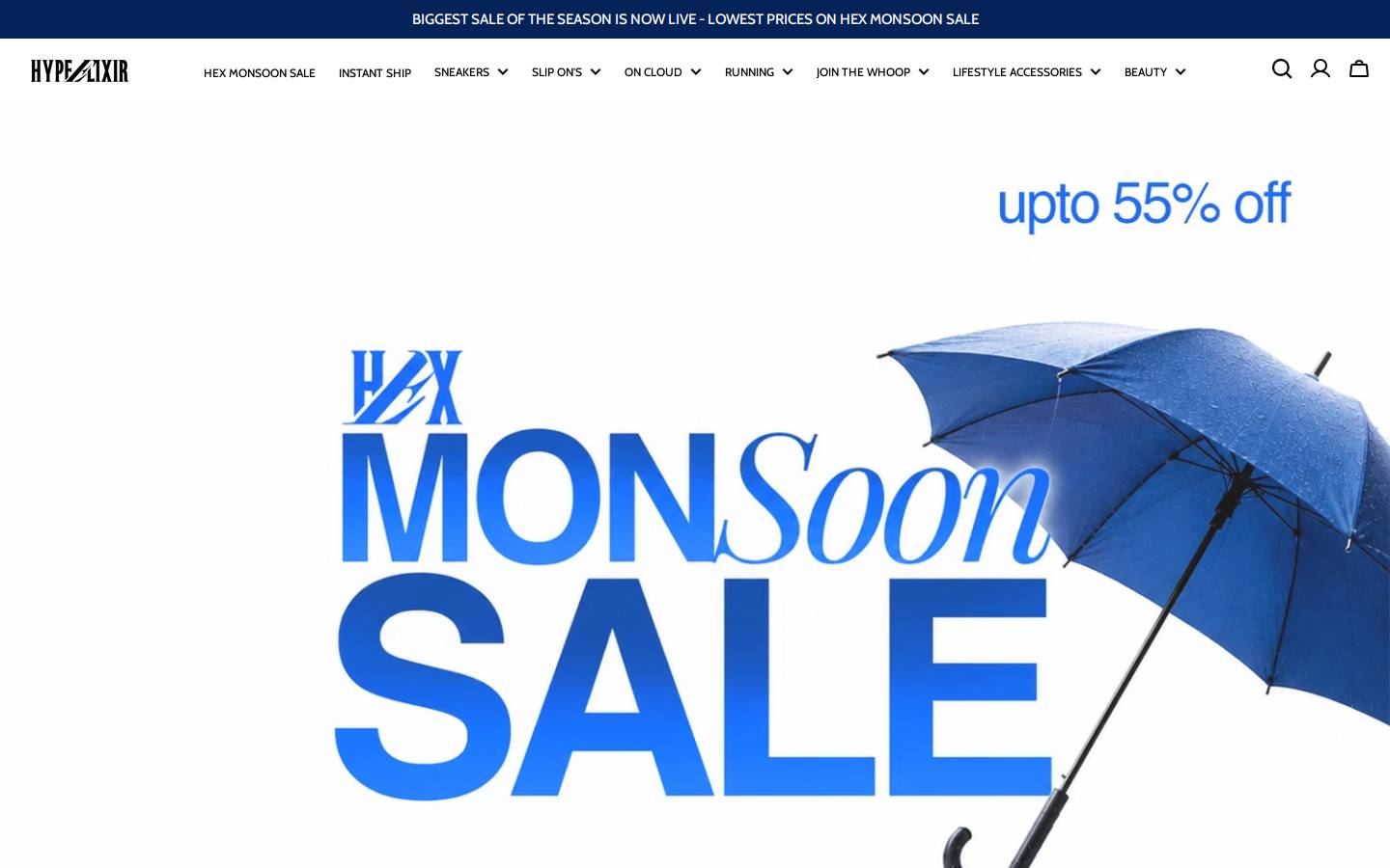 hypeelixir.com homepage screenshot