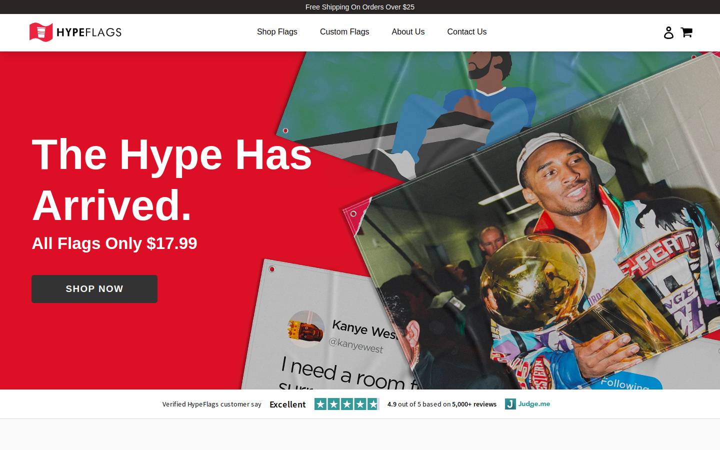 Hypeflags homepage screenshot