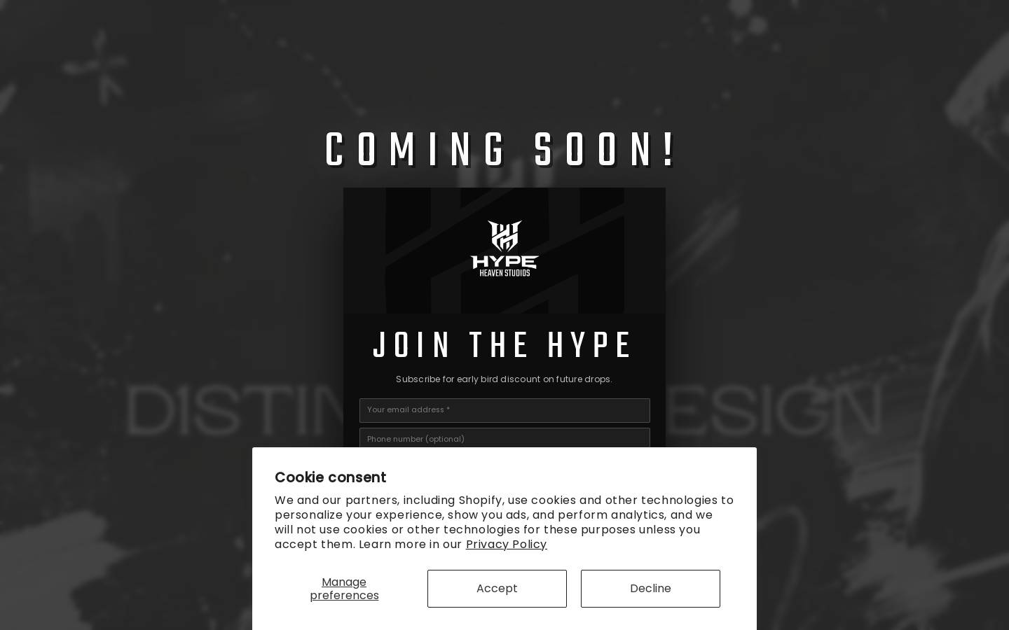 hypeheavenstudios.com homepage screenshot