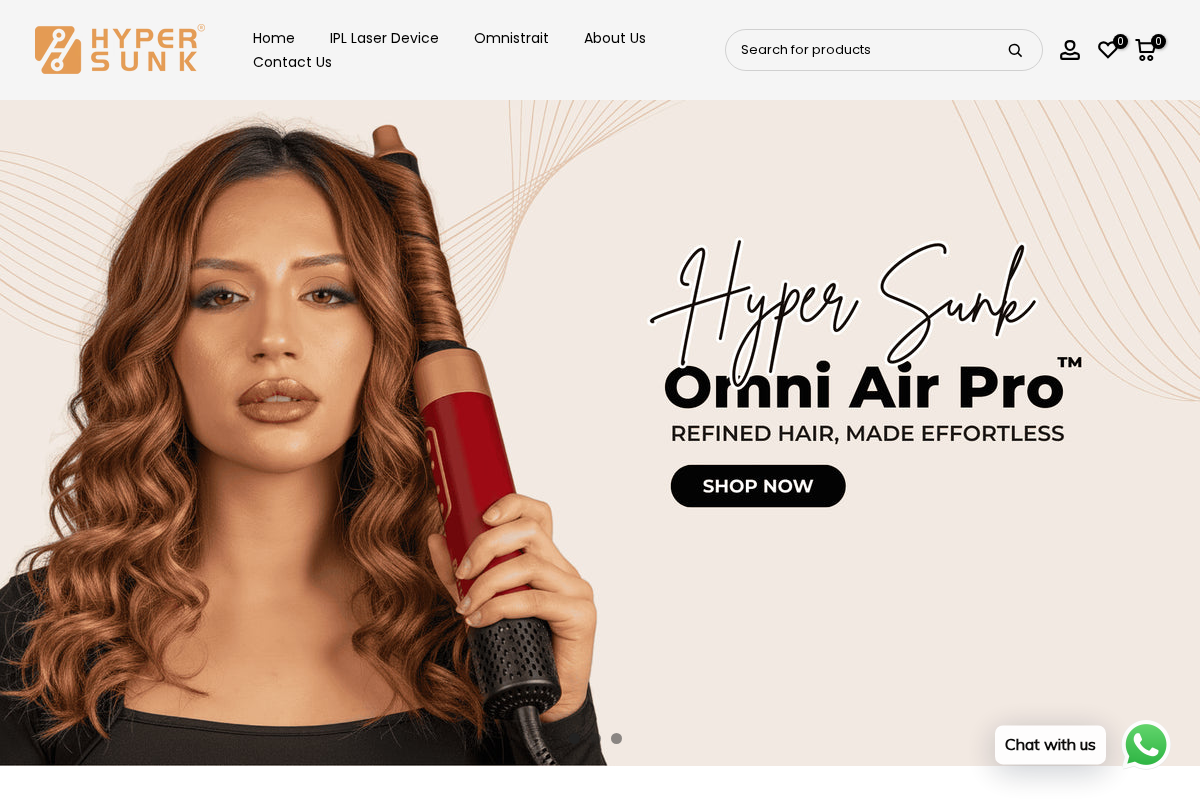 Hyper Sunk homepage screenshot