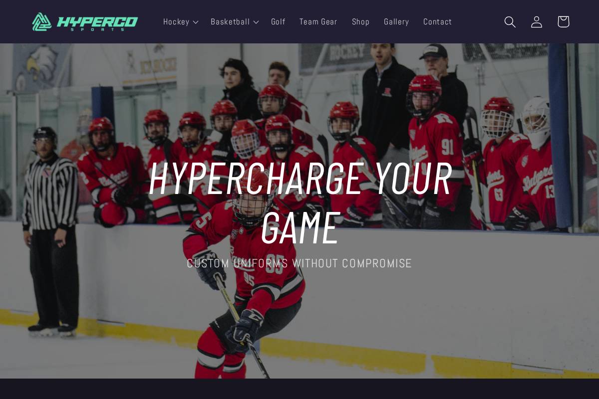 hypercosports.com homepage screenshot