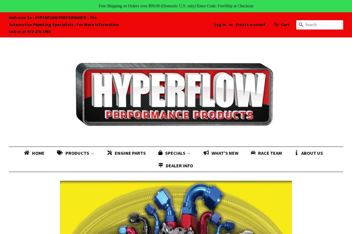 hyperflowperformance.com homepage screenshot