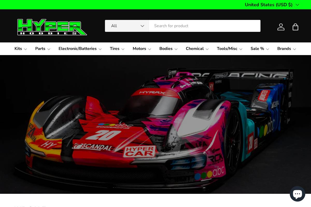 hyperhobbies.ca homepage screenshot