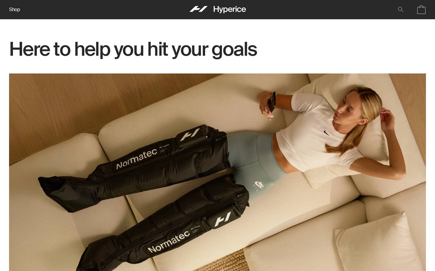 Hyperice Australia homepage screenshot