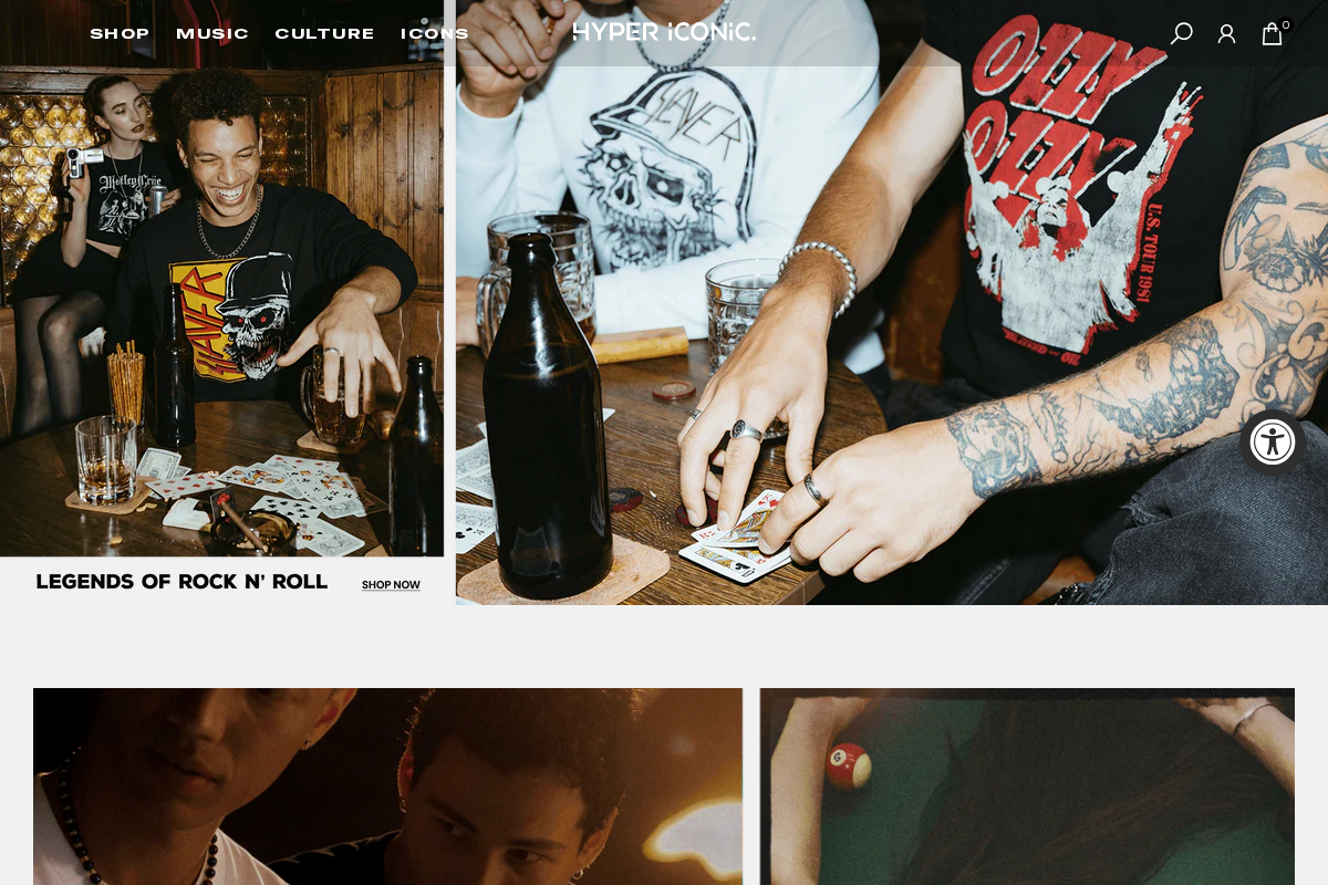 HYPER iCONiC. homepage screenshot