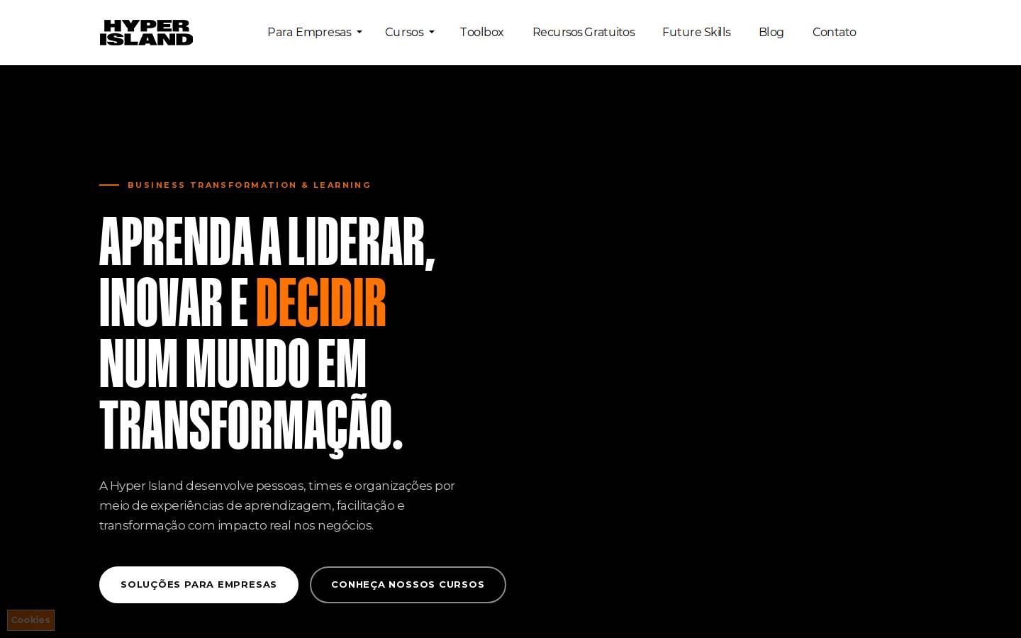 Hyper Island homepage screenshot