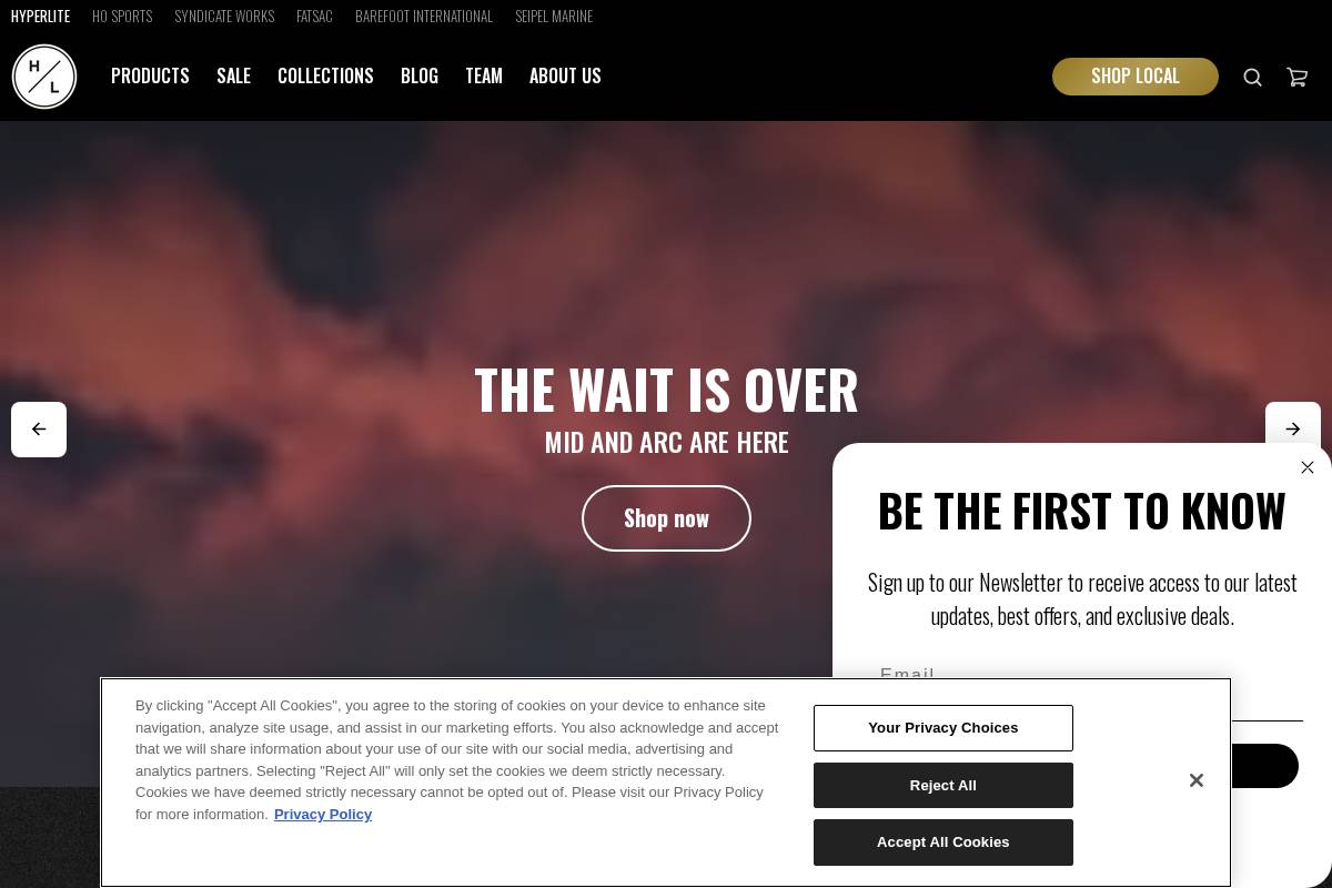 Hyperlite homepage screenshot