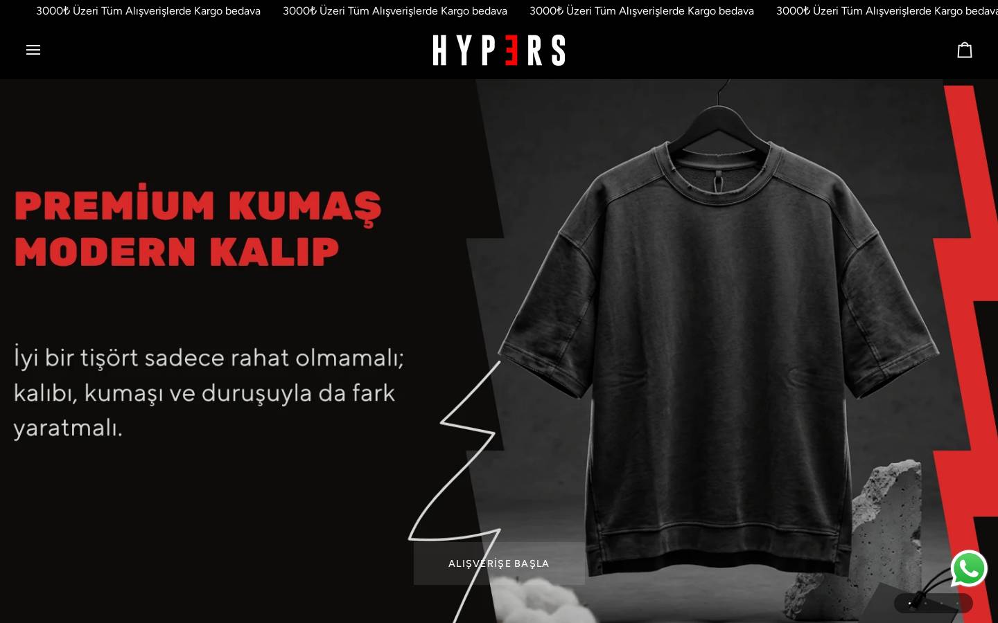 hypers.com.tr homepage screenshot