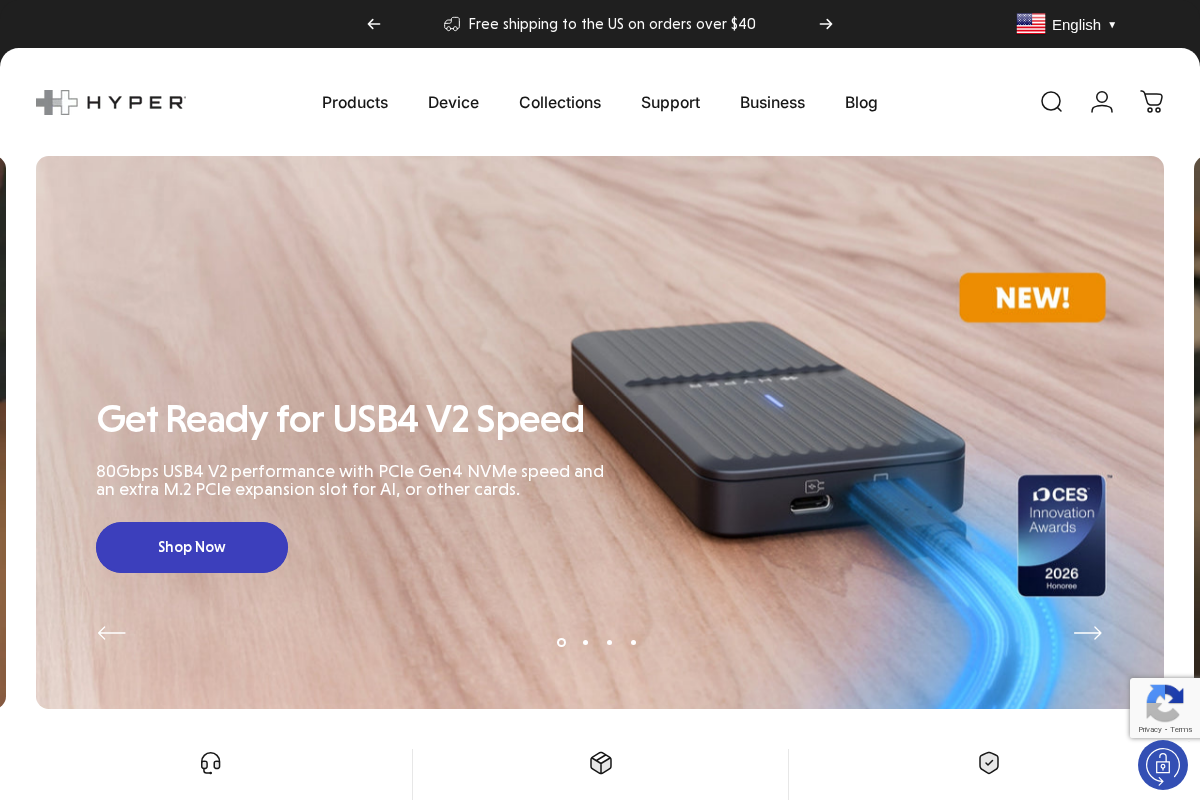 HYPER homepage screenshot