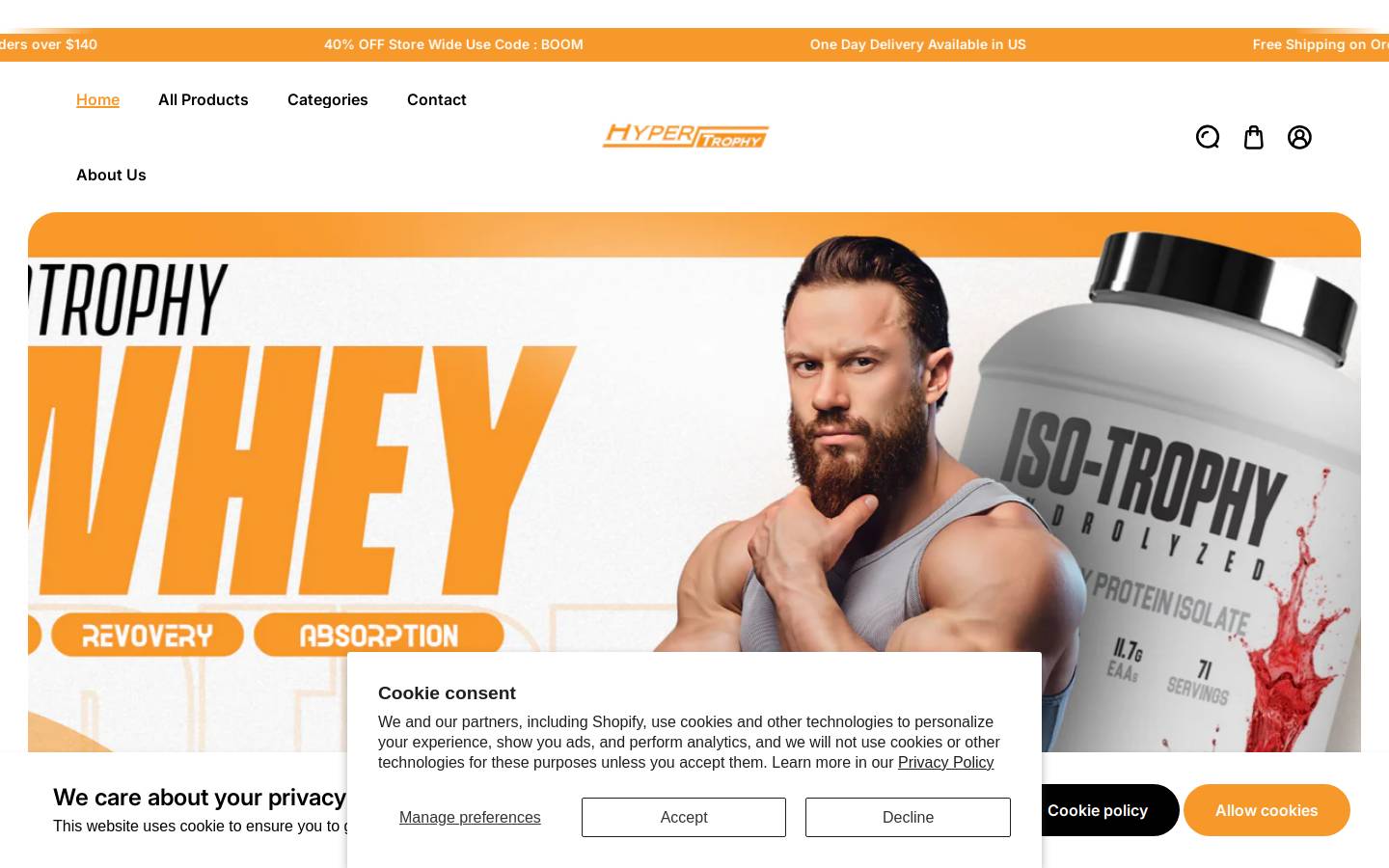 hypertrophybym.com homepage screenshot