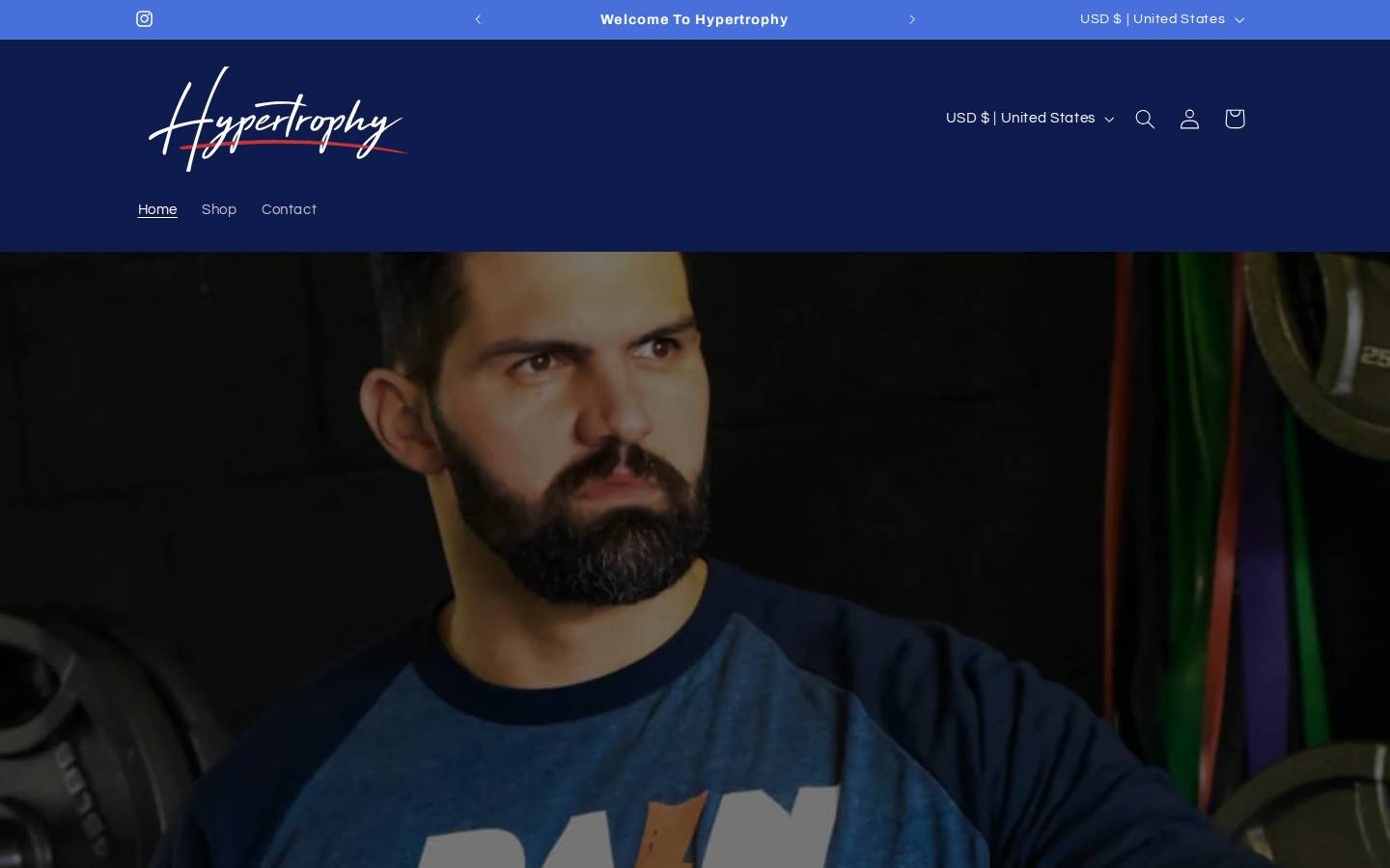 hypertrophyinc.com homepage screenshot