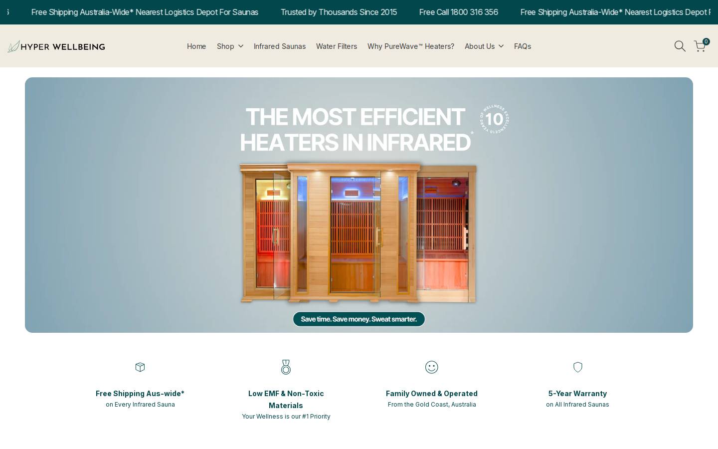 hyperwellbeing.com.au homepage screenshot