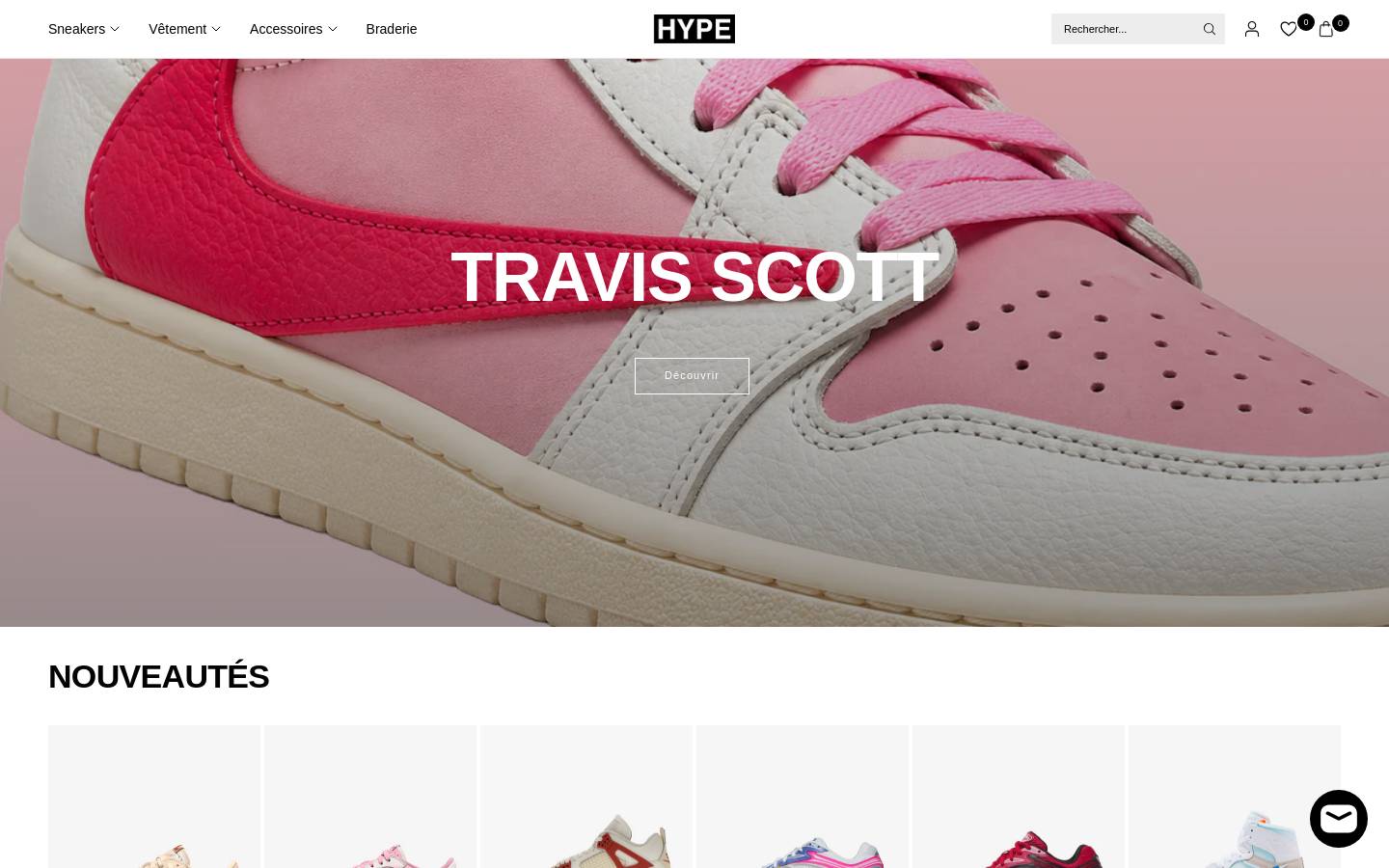 Hypestore homepage screenshot