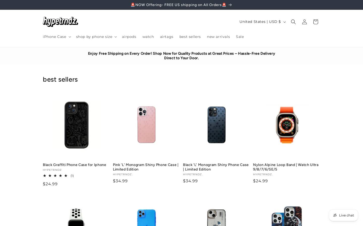 hypetrndz.com homepage screenshot