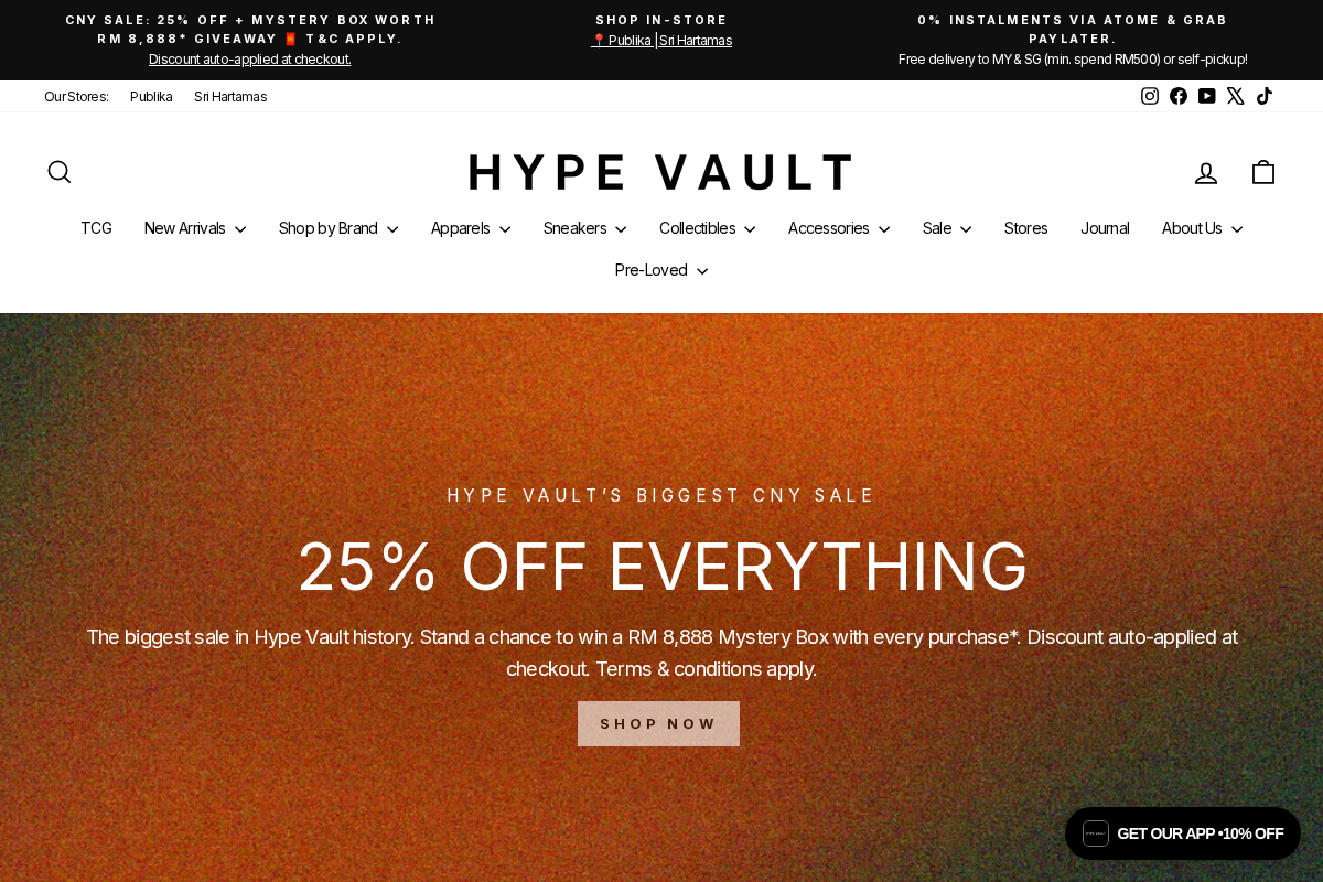 hypevault.co homepage screenshot