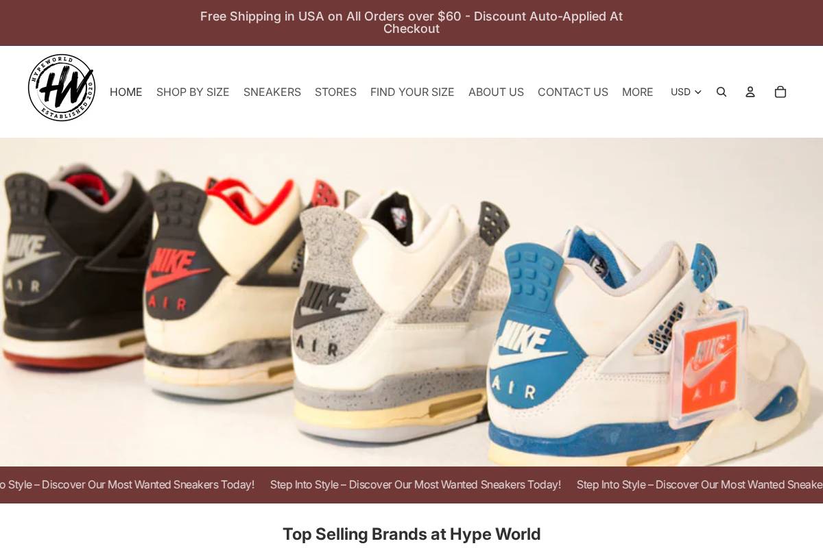 hypeworld.co homepage screenshot