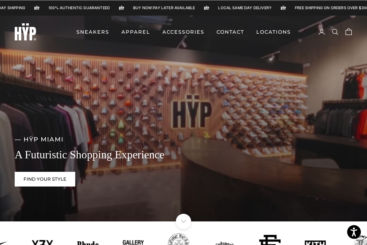 HYP homepage screenshot