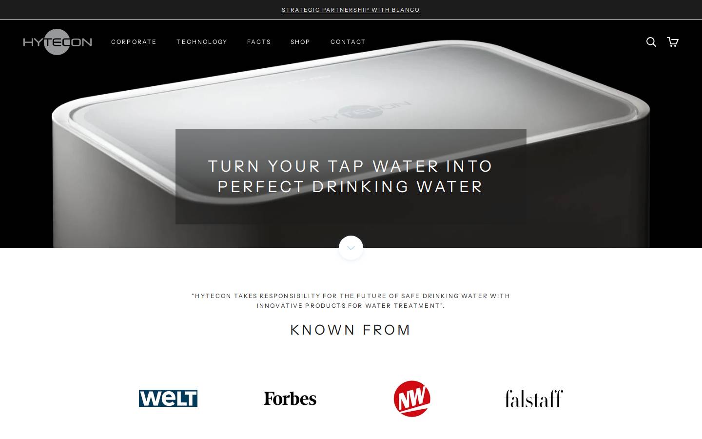 Hytecon homepage screenshot