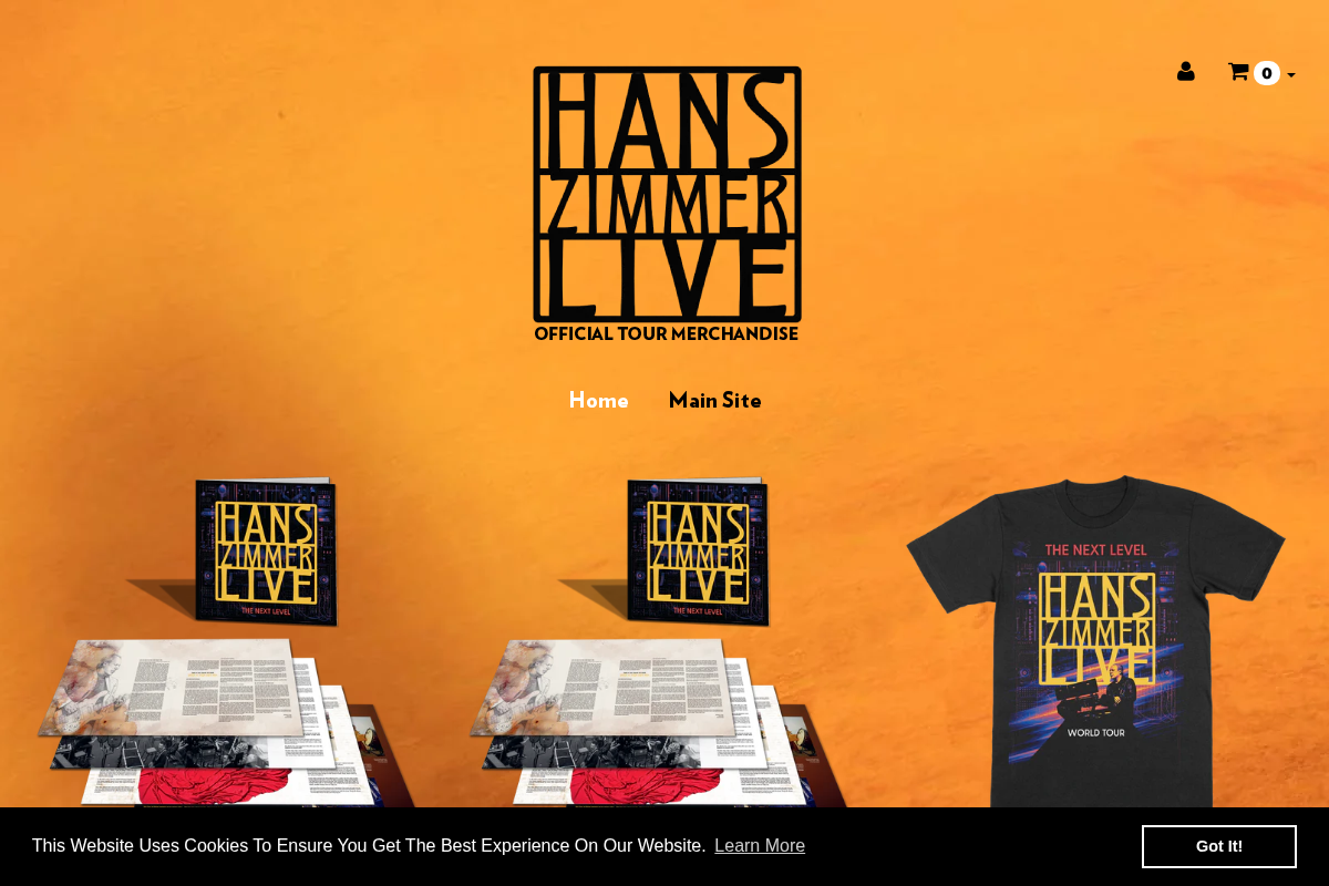 Hans Zimmer Live homepage screenshot