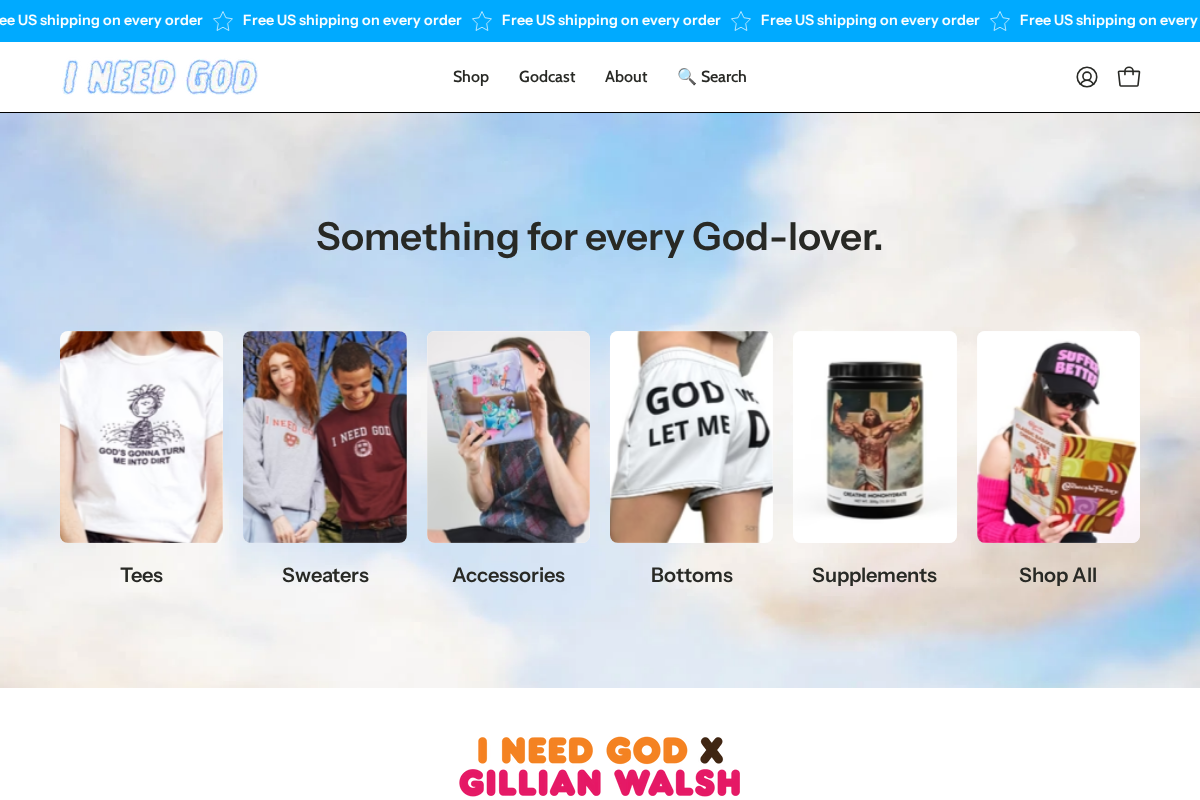 I Need God homepage screenshot