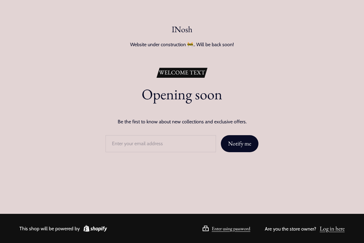 i-nosh.com homepage screenshot
