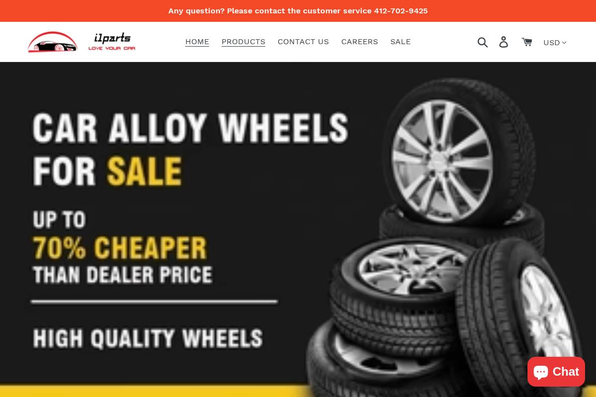 i1parts.com homepage screenshot