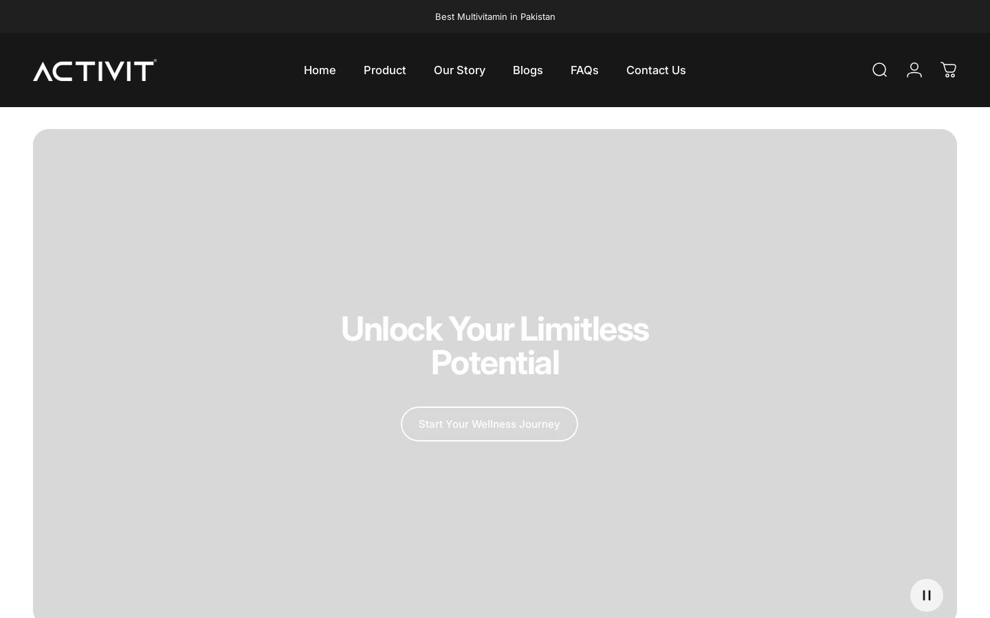 ACTIVIT | Multivitamin - Multimineral homepage screenshot