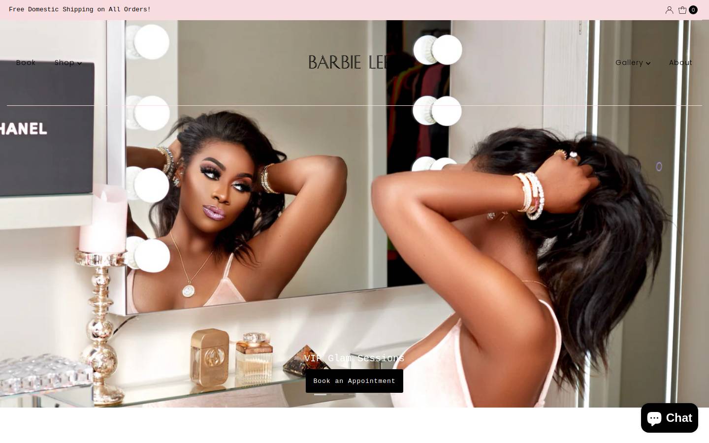iambarbielee.com homepage screenshot