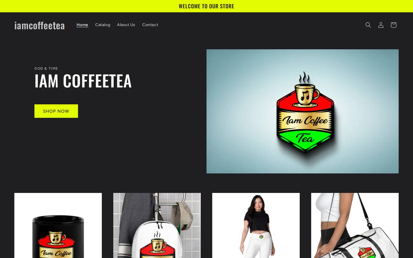 iamcoffeetea.com homepage screenshot