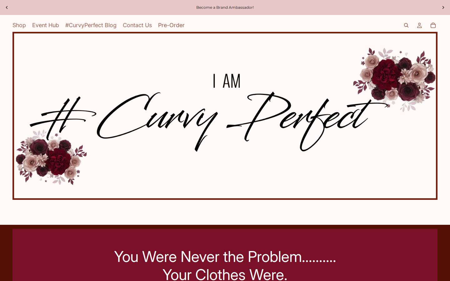 iamcurvyperfect.com homepage screenshot