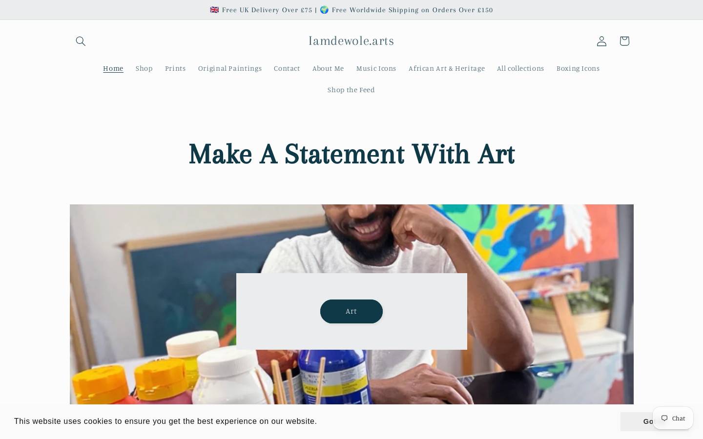 iamdewolearts.com homepage screenshot