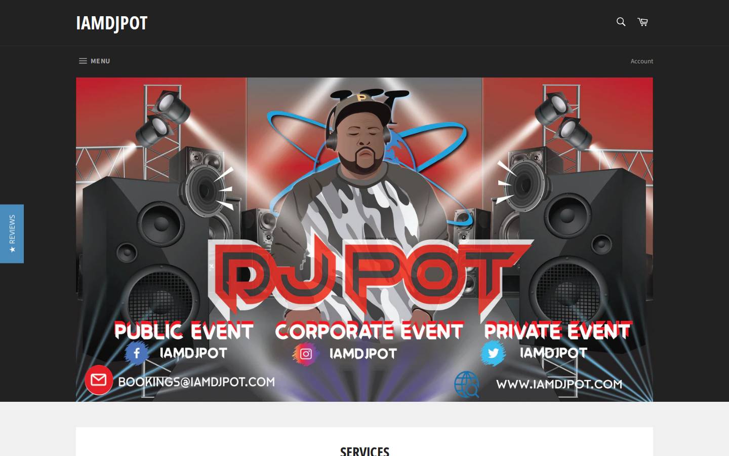 iamdjpot.com homepage screenshot