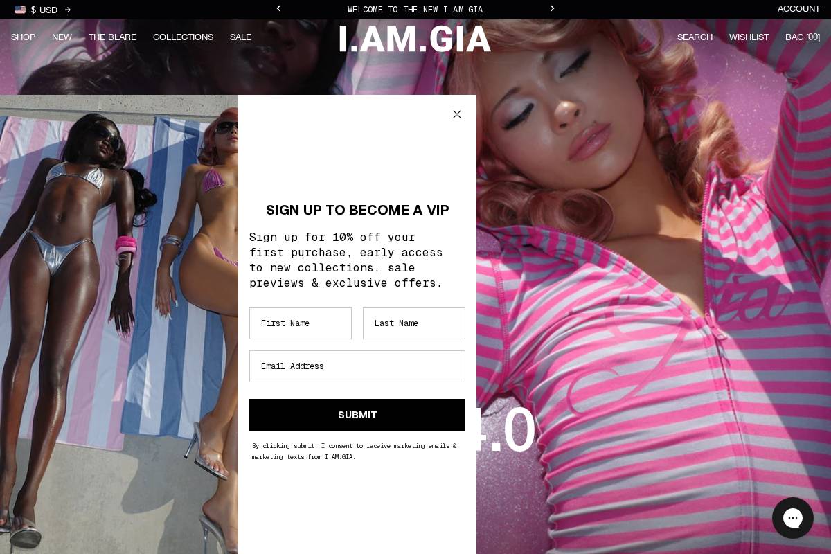 I.AM.GIA homepage screenshot