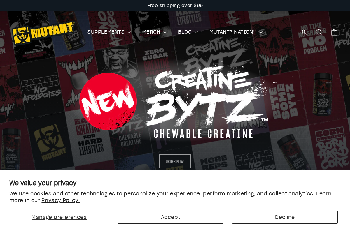 MUTANT homepage screenshot