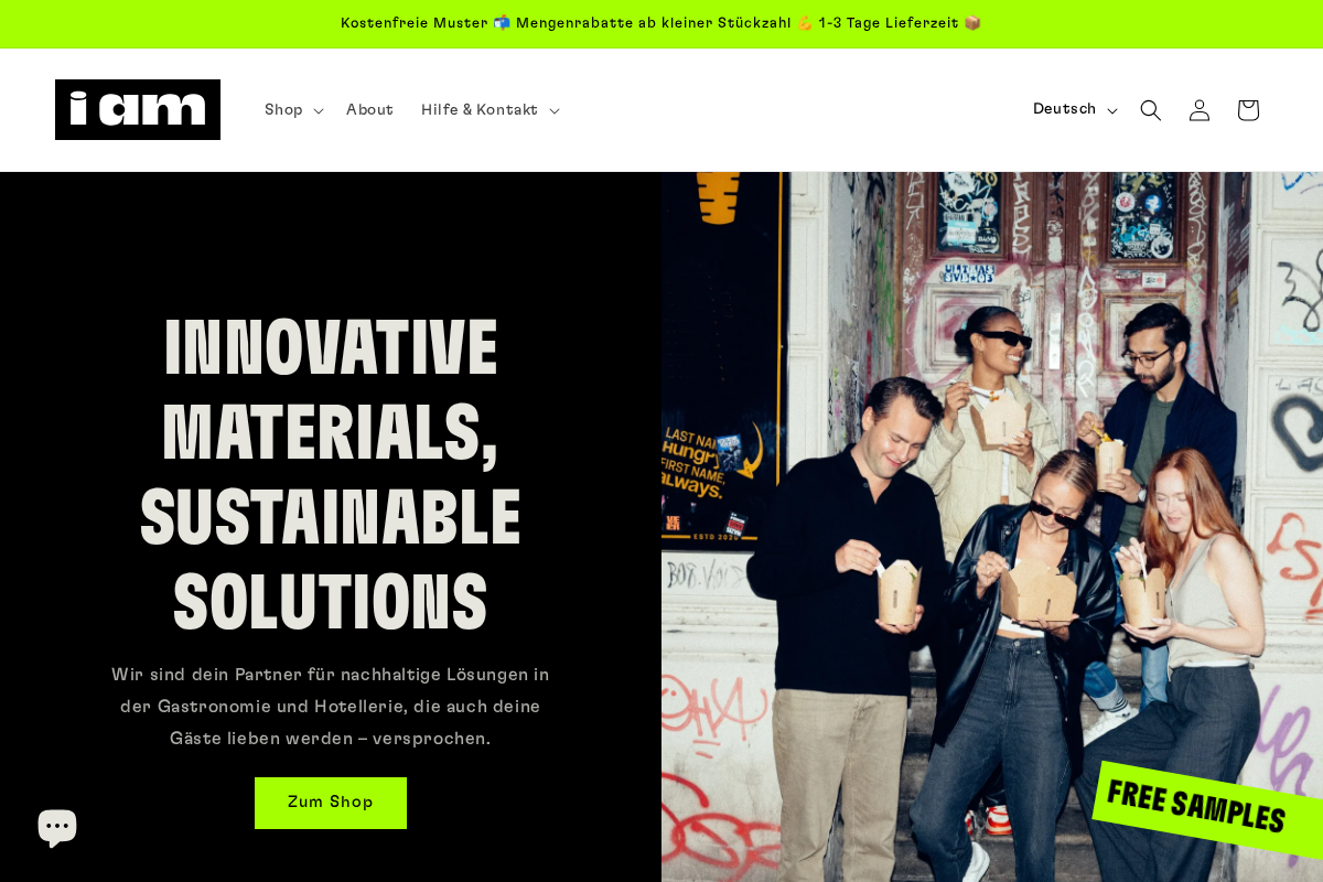 #IAMPLASTICFREE homepage screenshot