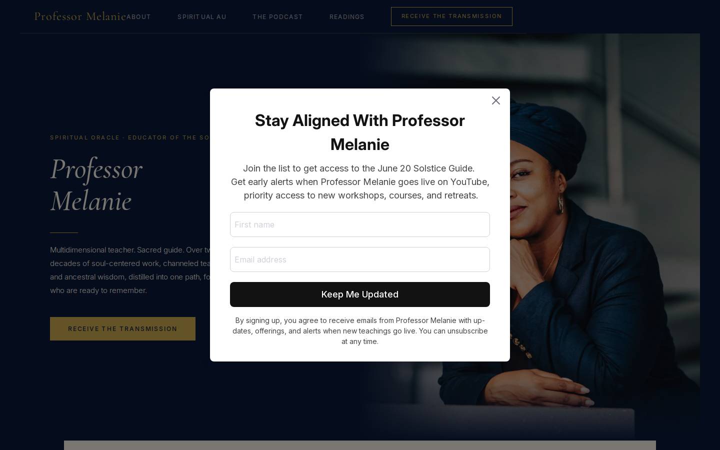 iamprofessormelanie.com homepage screenshot
