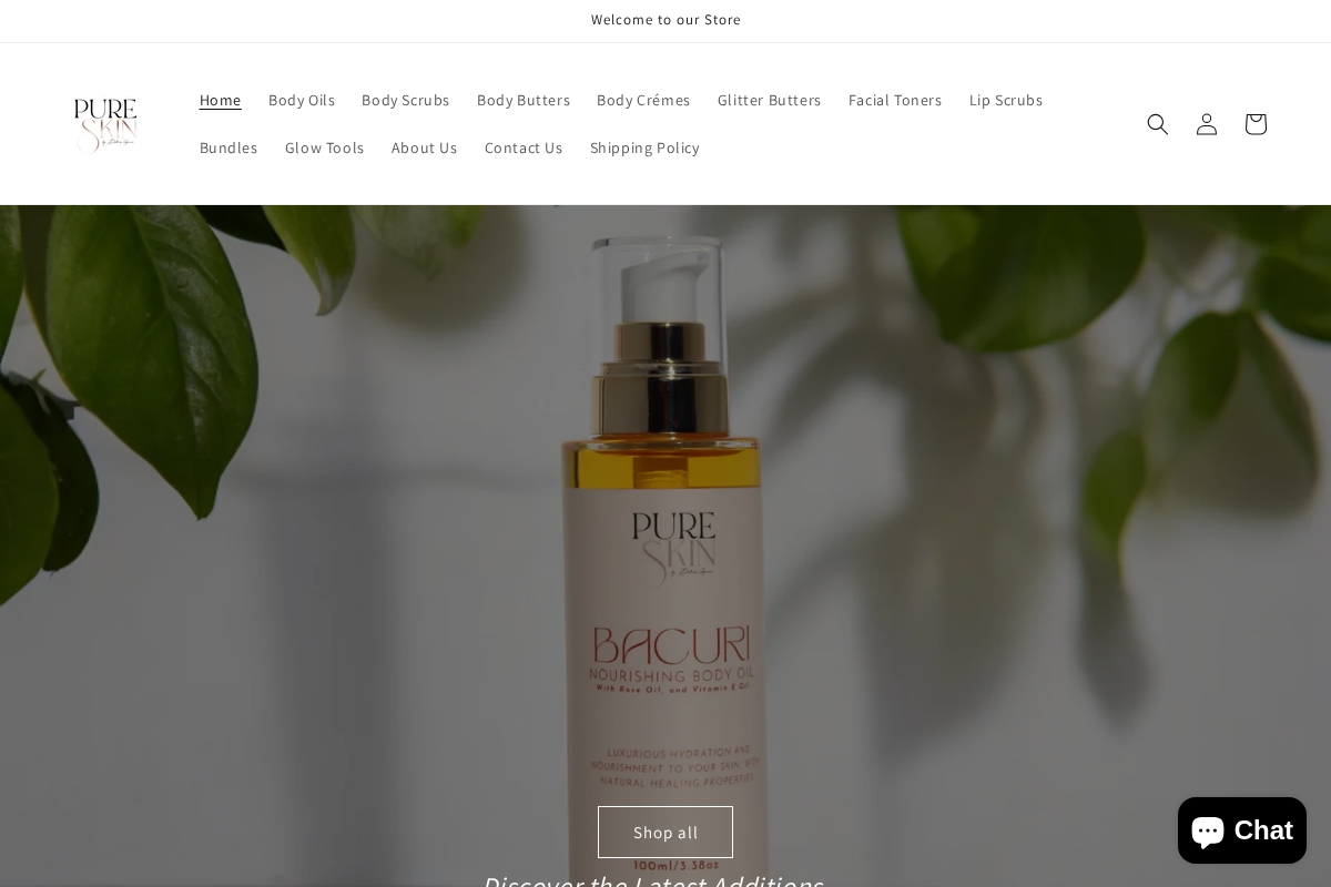 I AM Pure skin homepage screenshot