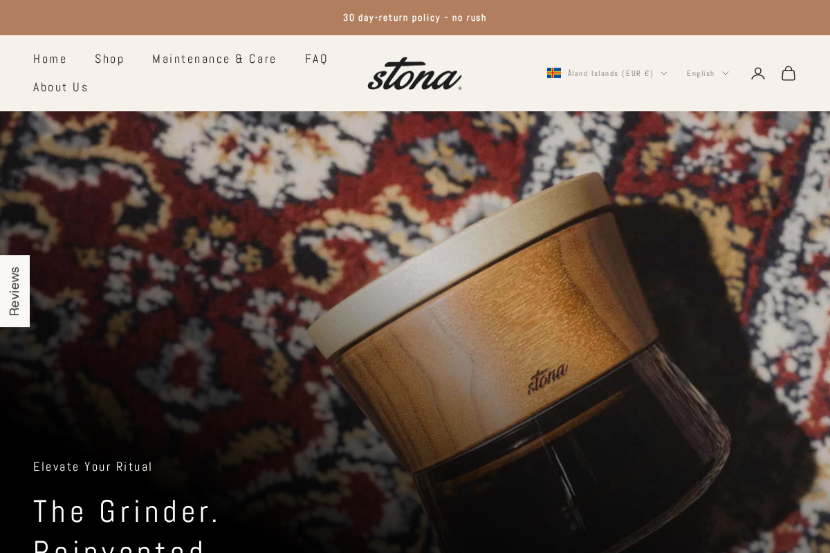 Iamstona homepage screenshot