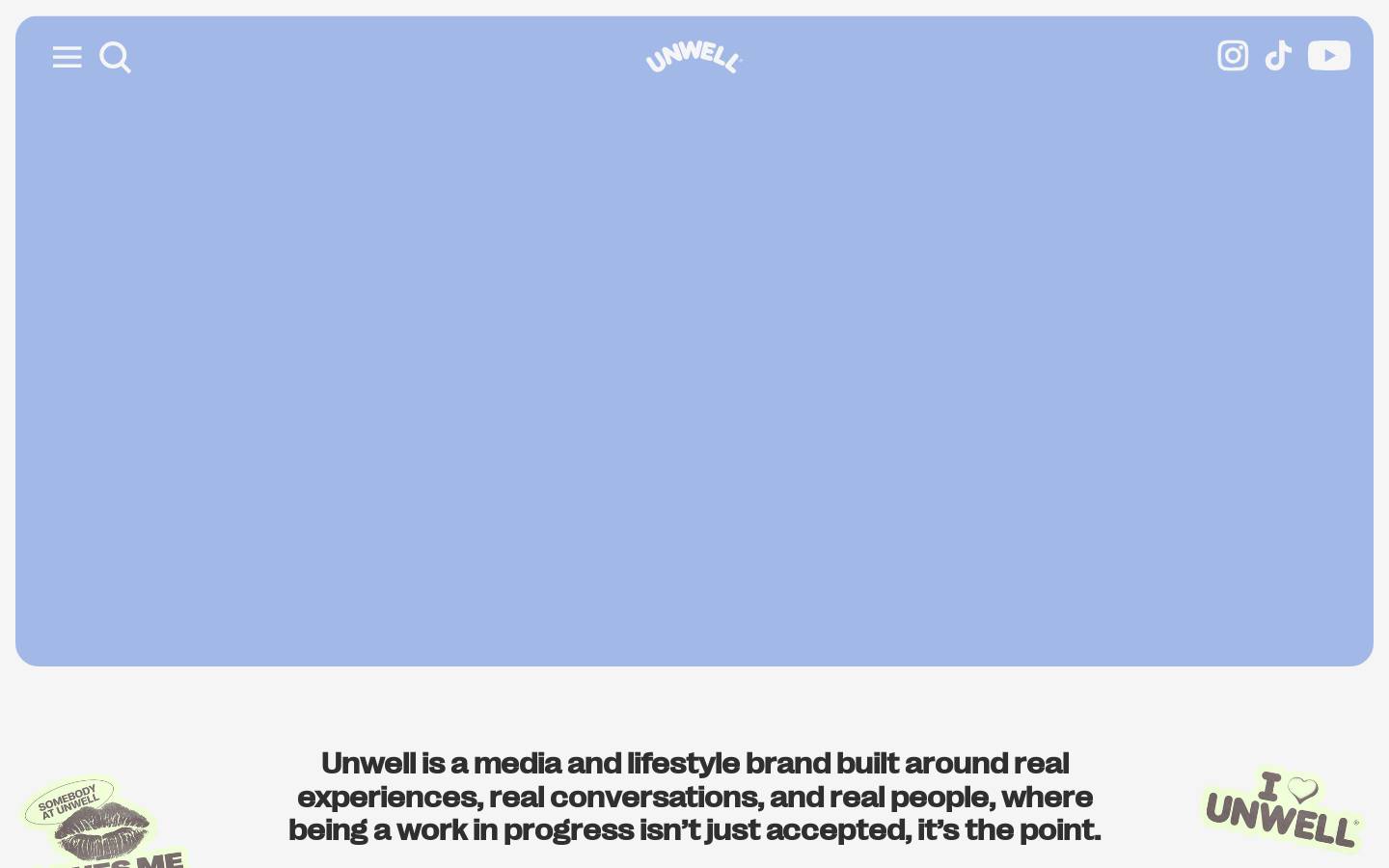 Iamunwell homepage screenshot