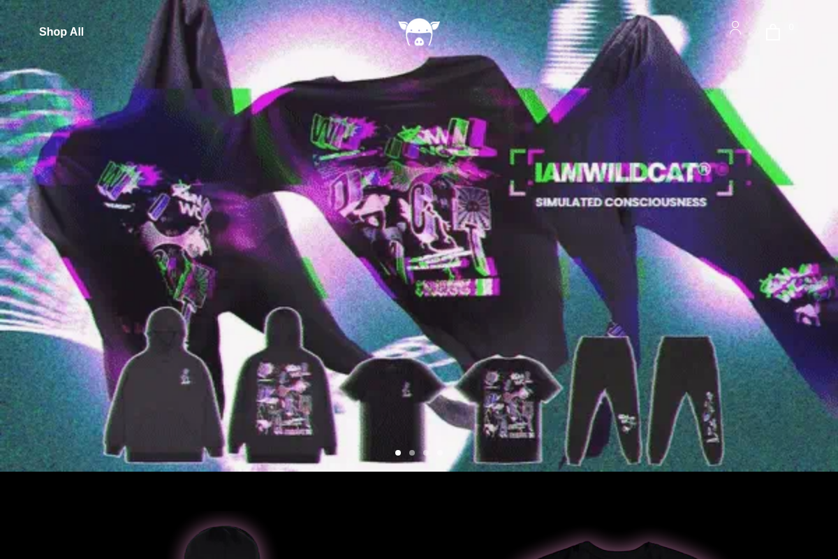 I Am Wildcat Official Merch homepage screenshot