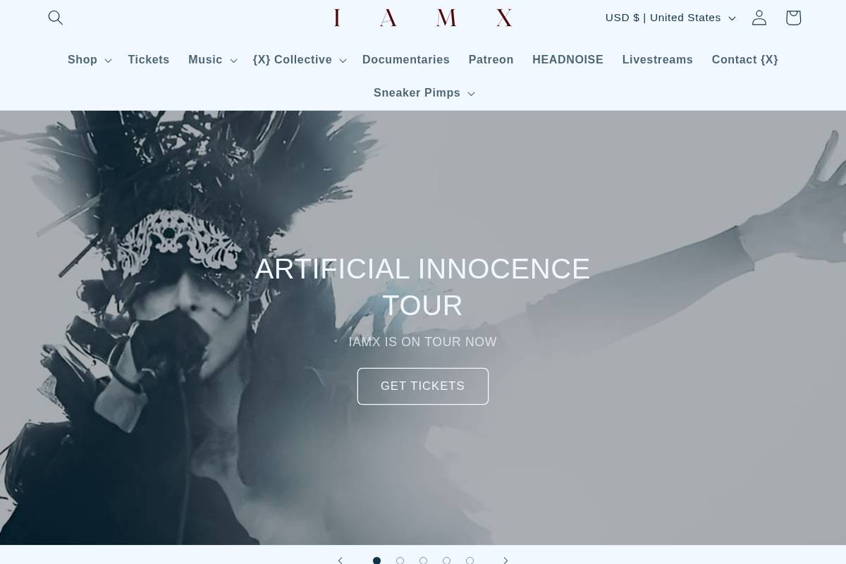iamxmusic.com homepage screenshot