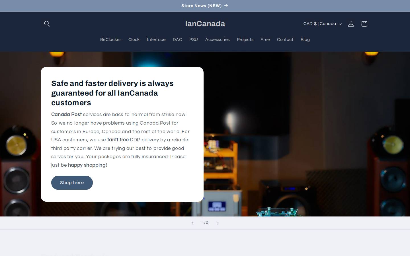 iancanada.ca homepage screenshot