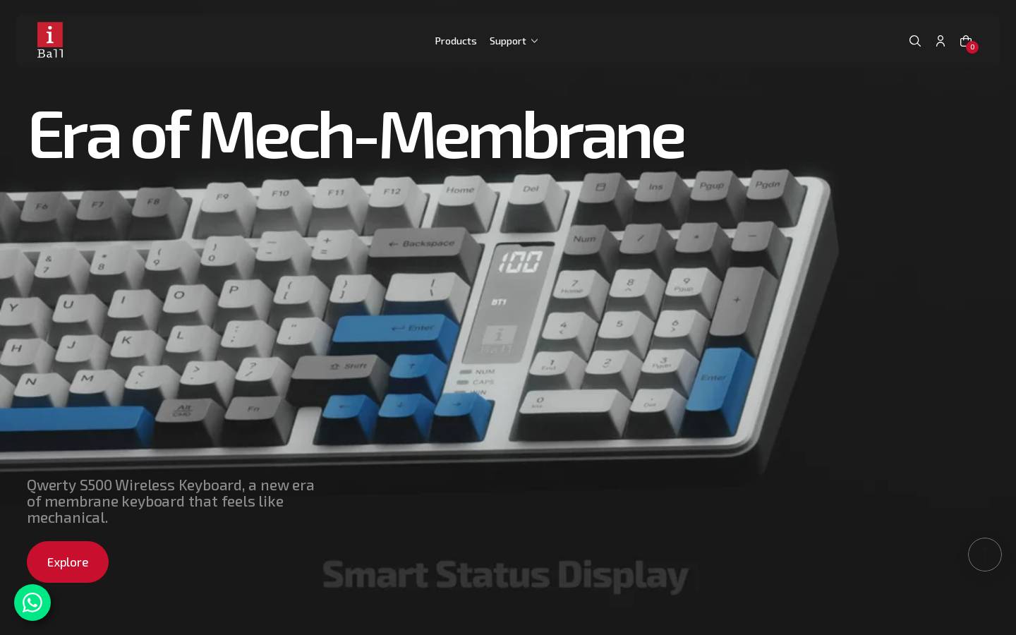Iball homepage screenshot