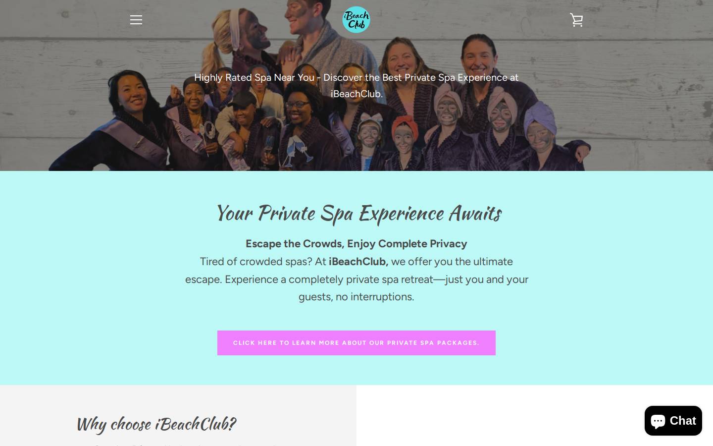 ibeachclub.com homepage screenshot