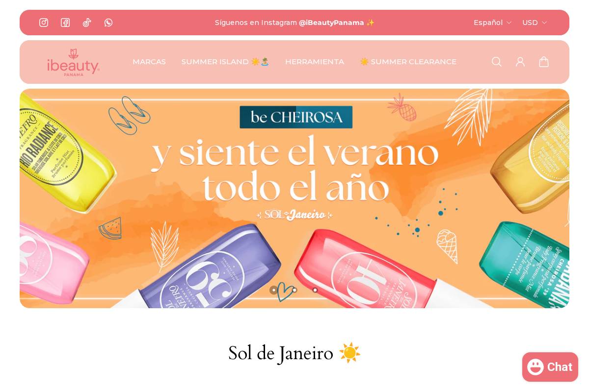 ibeautypanama.com homepage screenshot