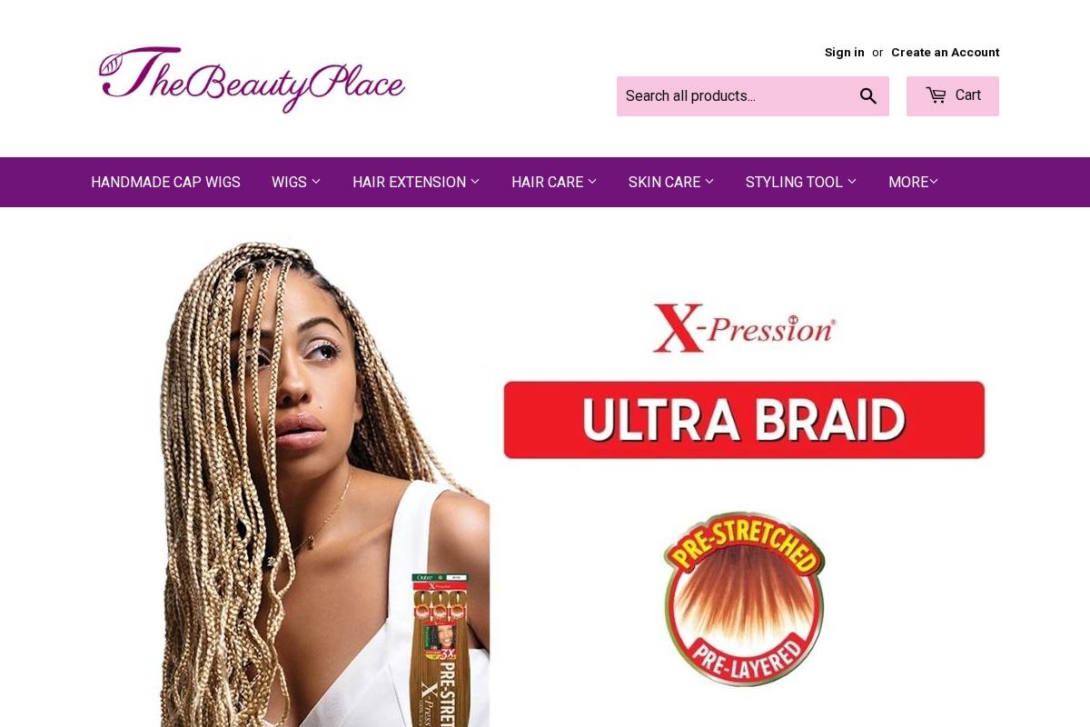 ibeautyplace.net homepage screenshot