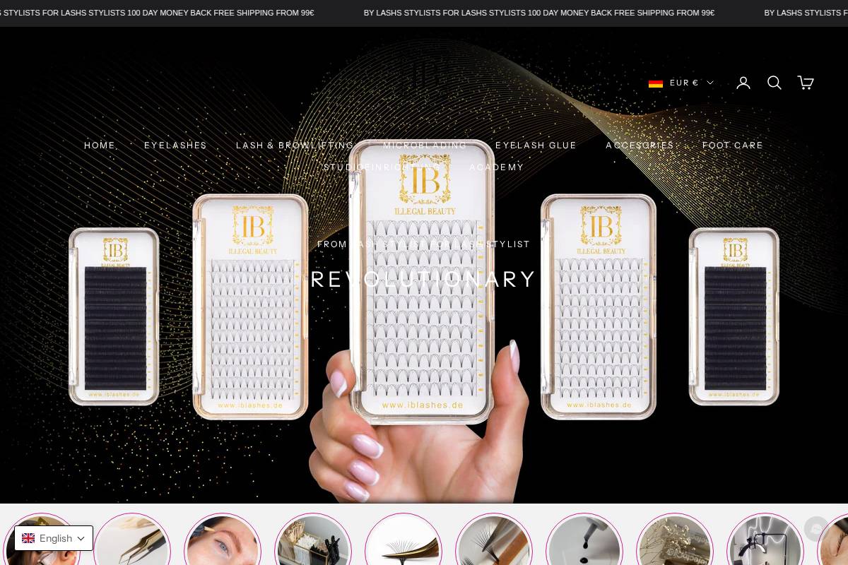 iblashes.de homepage screenshot