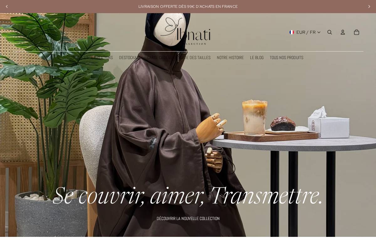 ibnati-collection.com homepage screenshot