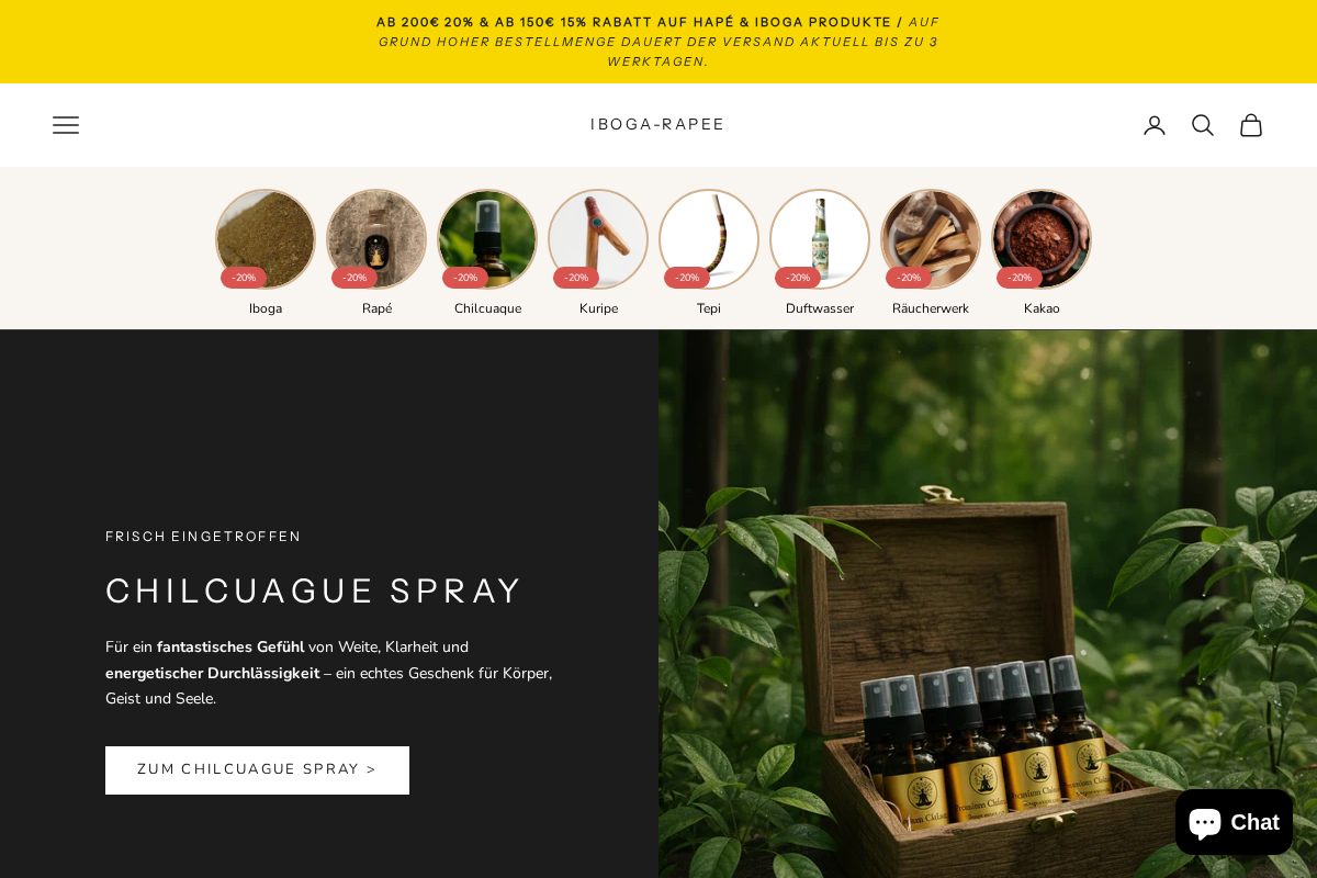 Iboga Rapee homepage screenshot